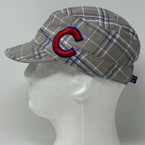 Chicago Cubs Womens Army Cadet Hat Baseball Cap MLB 47 Brand Strapback Beige - Picture 6 of 9